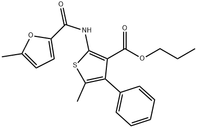 propyl 5-methyl-2-[(5-methyl-2-furoyl)amino]-4-phenyl-3-thiophenecarboxylate|