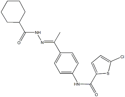495382-80-4 5-chloro-N-{4-[N-(cyclohexylcarbonyl)ethanehydrazonoyl]phenyl}-2-thiophenecarboxamide