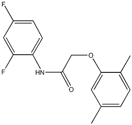N-(2,4-difluorophenyl)-2-(2,5-dimethylphenoxy)acetamide Struktur