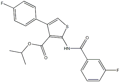 isopropyl 2-[(3-fluorobenzoyl)amino]-4-(4-fluorophenyl)-3-thiophenecarboxylate|