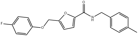 5-[(4-fluorophenoxy)methyl]-N-(4-methylbenzyl)-2-furamide Structure