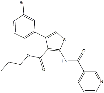 propyl 4-(3-bromophenyl)-2-[(3-pyridinylcarbonyl)amino]-3-thiophenecarboxylate|