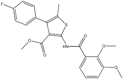 methyl 2-[(2,3-dimethoxybenzoyl)amino]-4-(4-fluorophenyl)-5-methylthiophene-3-carboxylate Structure