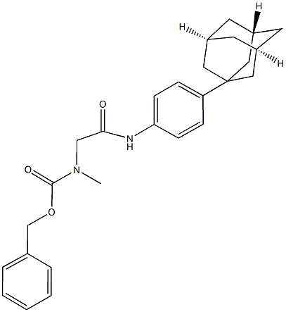benzyl 2-[4-(1-adamantyl)anilino]-2-oxoethyl(methyl)carbamate 结构式
