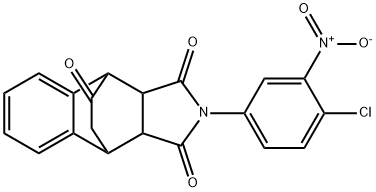 11-{4-chloro-3-[hydroxy(oxido)amino]phenyl}-11-azatetracyclo[6.5.2.0~2,7~.0~9,13~]pentadeca-2,4,6-triene-10,12,14-trione 结构式