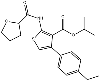 isopropyl 4-(4-ethylphenyl)-2-[(tetrahydro-2-furanylcarbonyl)amino]-3-thiophenecarboxylate,495386-12-4,结构式