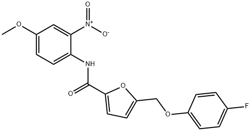 5-[(4-fluorophenoxy)methyl]-N-{2-nitro-4-methoxyphenyl}-2-furamide Structure