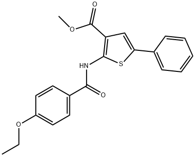 methyl 2-[(4-ethoxybenzoyl)amino]-5-phenyl-3-thiophenecarboxylate Structure