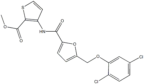 495386-23-7 methyl 3-({5-[(2,5-dichlorophenoxy)methyl]-2-furoyl}amino)-2-thiophenecarboxylate
