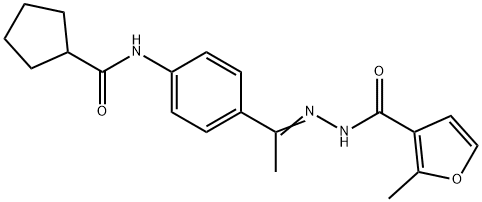 N-{4-[N-(2-methyl-3-furoyl)ethanehydrazonoyl]phenyl}cyclopentanecarboxamide|