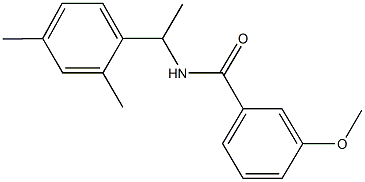 N-[1-(2,4-dimethylphenyl)ethyl]-3-methoxybenzamide 结构式