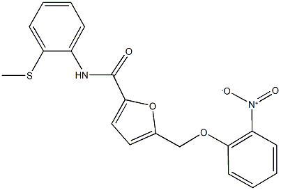 5-({2-nitrophenoxy}methyl)-N-[2-(methylsulfanyl)phenyl]-2-furamide Structure