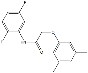 N-(2,5-difluorophenyl)-2-(3,5-dimethylphenoxy)acetamide 结构式