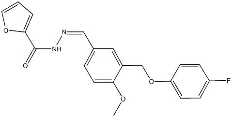 N'-{3-[(4-fluorophenoxy)methyl]-4-methoxybenzylidene}-2-furohydrazide Struktur