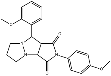 9-(2-methoxyphenyl)-2-(4-methoxyphenyl)tetrahydro-5H-pyrazolo[1,2-a]pyrrolo[3,4-c]pyrazole-1,3(2H,3aH)-dione|