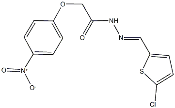 N'-[(5-chloro-2-thienyl)methylene]-2-{4-nitrophenoxy}acetohydrazide,495395-53-4,结构式