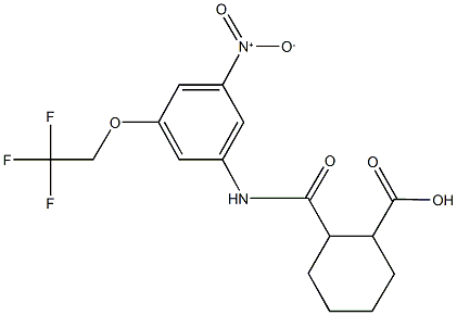 2-{[3-nitro-5-(2,2,2-trifluoroethoxy)anilino]carbonyl}cyclohexanecarboxylic acid,495395-55-6,结构式