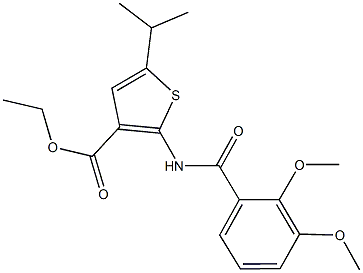 ethyl 2-[(2,3-dimethoxybenzoyl)amino]-5-isopropyl-3-thiophenecarboxylate,495395-93-2,结构式