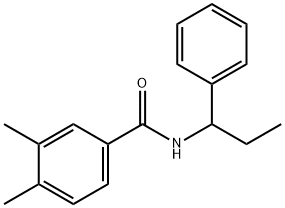3,4-dimethyl-N-(1-phenylpropyl)benzamide Struktur