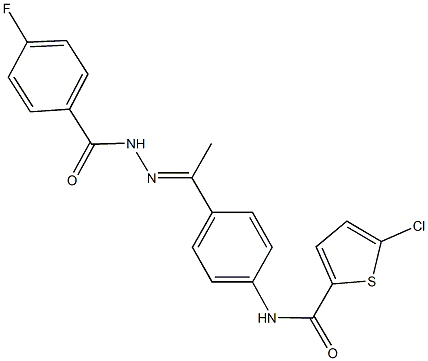 5-chloro-N-{4-[N-(4-fluorobenzoyl)ethanehydrazonoyl]phenyl}-2-thiophenecarboxamide|