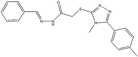 495396-32-2 N'-benzylidene-2-{[4-methyl-5-(4-methylphenyl)-4H-1,2,4-triazol-3-yl]sulfanyl}acetohydrazide