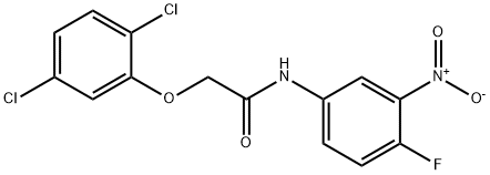 2-(2,5-dichlorophenoxy)-N-{4-fluoro-3-nitrophenyl}acetamide Structure