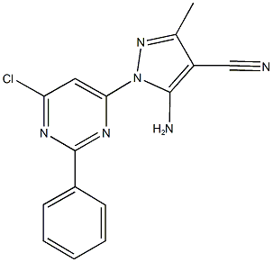 495401-75-7 5-amino-1-(6-chloro-2-phenyl-4-pyrimidinyl)-3-methyl-1H-pyrazole-4-carbonitrile
