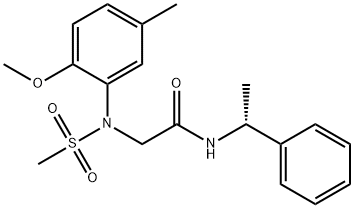 2-[2-methoxy-5-methyl(methylsulfonyl)anilino]-N-(1-phenylethyl)acetamide Struktur