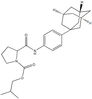 isobutyl 2-{[4-(1-adamantyl)anilino]carbonyl}-1-pyrrolidinecarboxylate Structure
