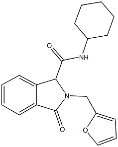 N-cyclohexyl-2-(2-furylmethyl)-3-oxo-1-isoindolinecarboxamide Structure