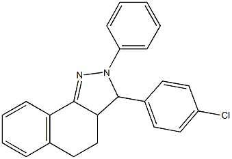 3-(4-chlorophenyl)-2-phenyl-3,3a,4,5-tetrahydro-2H-benzo[g]indazole 化学構造式