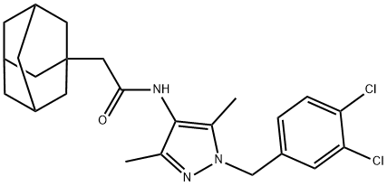 2-(1-adamantyl)-N-[1-(3,4-dichlorobenzyl)-3,5-dimethyl-1H-pyrazol-4-yl]acetamide Structure