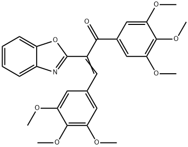 496011-42-8 2-(1,3-benzoxazol-2-yl)-1,3-bis(3,4,5-trimethoxyphenyl)-2-propen-1-one