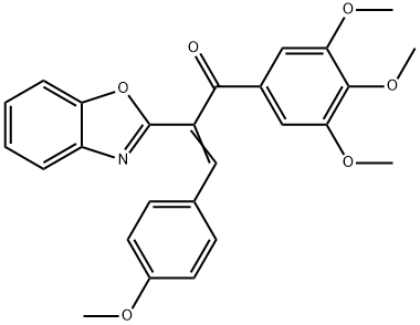 2-(1,3-benzoxazol-2-yl)-3-(4-methoxyphenyl)-1-(3,4,5-trimethoxyphenyl)-2-propen-1-one Structure