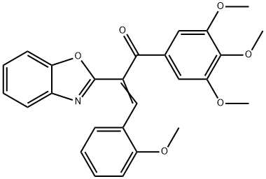 2-(1,3-benzoxazol-2-yl)-3-(2-methoxyphenyl)-1-(3,4,5-trimethoxyphenyl)-2-propen-1-one|