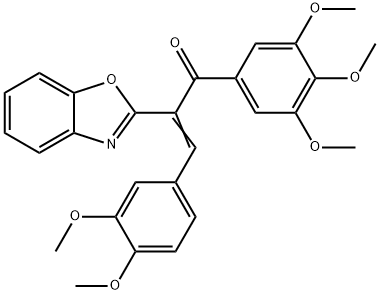 496011-81-5 2-(1,3-benzoxazol-2-yl)-3-(3,4-dimethoxyphenyl)-1-(3,4,5-trimethoxyphenyl)-2-propen-1-one