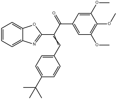 496011-85-9 2-(1,3-benzoxazol-2-yl)-3-(4-tert-butylphenyl)-1-(3,4,5-trimethoxyphenyl)-2-propen-1-one