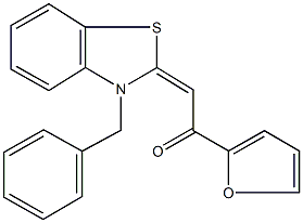 2-(3-benzyl-1,3-benzothiazol-2(3H)-ylidene)-1-(2-furyl)ethanone Structure