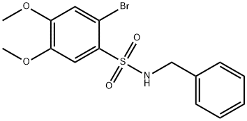 N-benzyl-2-bromo-4,5-dimethoxybenzenesulfonamide Structure