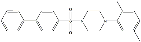 1-([1,1'-biphenyl]-4-ylsulfonyl)-4-(2,5-dimethylphenyl)piperazine,496015-20-4,结构式