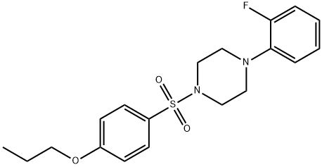 1-(2-fluorophenyl)-4-[(4-propoxyphenyl)sulfonyl]piperazine Structure