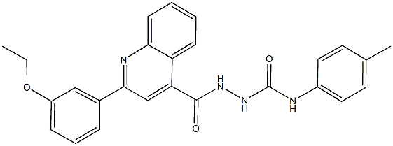 2-{[2-(3-ethoxyphenyl)-4-quinolinyl]carbonyl}-N-(4-methylphenyl)hydrazinecarboxamide Structure