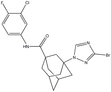 3-(3-bromo-1H-1,2,4-triazol-1-yl)-N-(3-chloro-4-fluorophenyl)-1-adamantanecarboxamide|