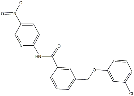 3-[(3-chlorophenoxy)methyl]-N-{5-nitro-2-pyridinyl}benzamide Structure