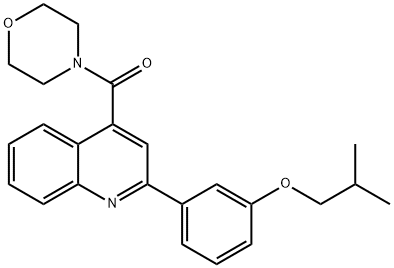 isobutyl 3-[4-(4-morpholinylcarbonyl)-2-quinolinyl]phenyl ether Struktur