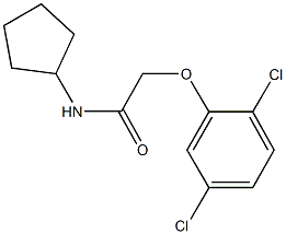 N-cyclopentyl-2-(2,5-dichlorophenoxy)acetamide 结构式