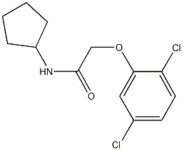 N-cyclopentyl-2-(2,5-dichlorophenoxy)acetamide 化学構造式