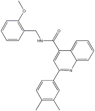 2-(3,4-dimethylphenyl)-N-(2-methoxybenzyl)quinoline-4-carboxamide,496017-37-9,结构式