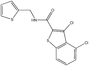 3,4-dichloro-N-(2-thienylmethyl)-1-benzothiophene-2-carboxamide,496017-56-2,结构式