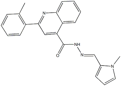 2-(2-methylphenyl)-N'-[(1-methyl-1H-pyrrol-2-yl)methylene]-4-quinolinecarbohydrazide Structure